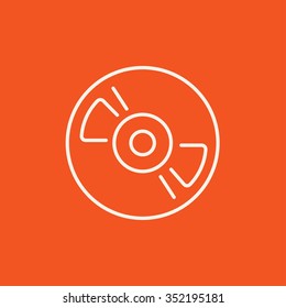 Rollenrekorder-Symbol für Rollenspielgeräte für Web-, Mobil- und Infografiken. Vektorweißes Symbol einzeln auf rotem Hintergrund.