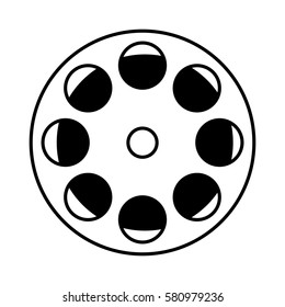 reel tape record isolated icon