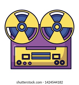 reel tape recorder festival music poster vector illustration