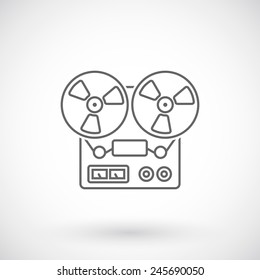 Reel Tape Recorder Outline Icon