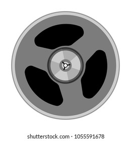 A reel with a tape. Vector illustration