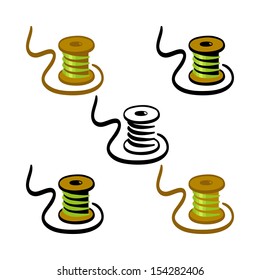 Reel of thread icon vector illustration