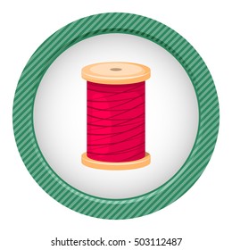Reel with thread, vector illustration
