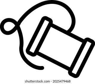 reel thread vector thin line icon