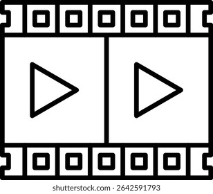 Reel vector icon. Can be used for printing, mobile and web applications.