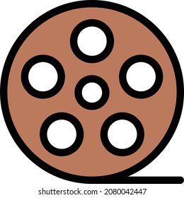 reel vector illustration isolated on a transparent background. stroke vector icons for concept or web graphics.