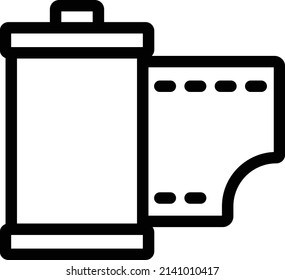 reel vector illustration isolated on a transparent background. stroke vector icons for concept or web graphics.