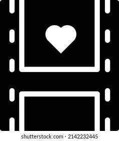 reel vector illustration isolated on a transparent background. glyph vector icons for concept or web graphics.