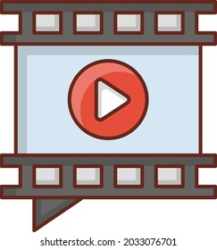 reel Vector illustration on a transparent background. Premium quality symbols. Vector Line Flat color  icon for concept and graphic design.