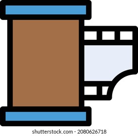 reel Vector illustration on a transparent background. Premium quality symbols. Stroke vector icon for concept and graphic design.