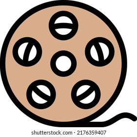 Reel Vector illustration on a transparent background.Premium quality symmbols.Stroke vector icons for concept and graphic design.