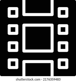 ilustración de carrete Vector en un fondo transparente. Símbolos de calidad superior. Iconos vectoriales de glifos para diseño de conceptos y gráficos. 
