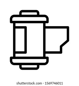 reel vector thin line icon 