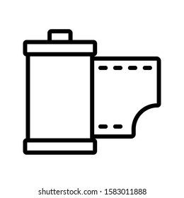 reel vector thin line  icon 