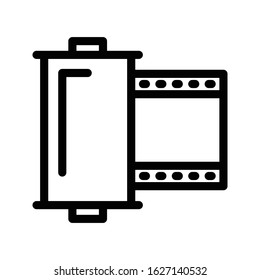 reel vector thin line icon 