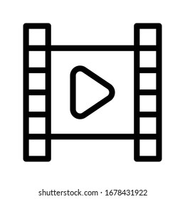 reel vector thin line icon 