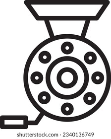 Reel Vector Thin Outline Icon