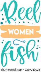 Reel Woman Fish For eps File