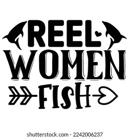 Reel Women Fish vector file