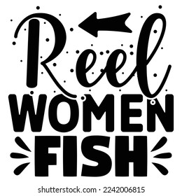 Reel Women Fish vector file