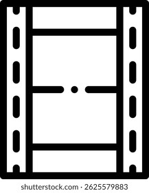 Icono de carretes. Diseño De Estilo Lineal Delgado Aislado Sobre Fondo Blanco