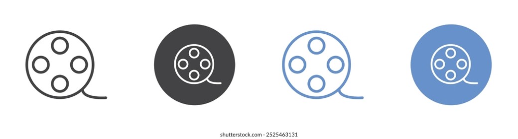 Reels icon Thin outline art symbol