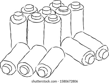 Reels of sewing thread silhouette vector.