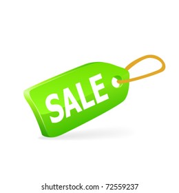 reen price tag. Vector