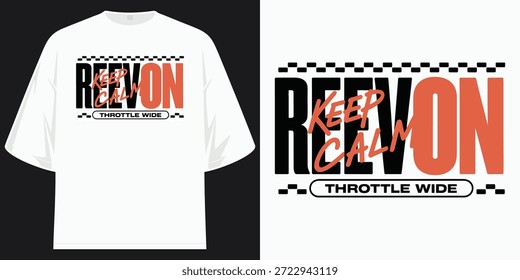 reevon halten ruhig drossel breit motorsport renn grafik tee t shirt design vektor grafik kunst
