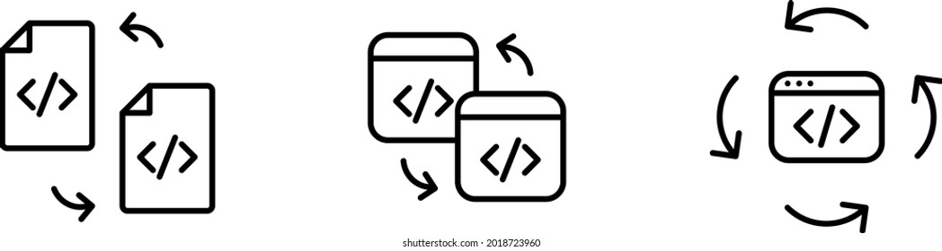 refactoring icon , vector illustration