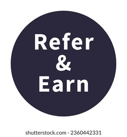 Refer and earn button icon. Clipart image isolated on white background