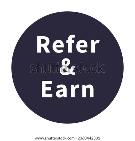 Refer and earn button icon. Clipart image isolated on white background