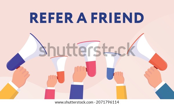 Refer Earn Vector Illustration Flat Design Stock Vector (Royalty Free ...