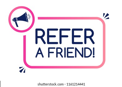 Refer a Friend Flat Design. Vector Illustration