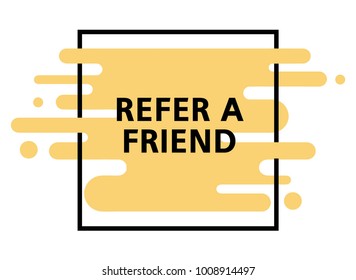 Refer a friend, flat vector illustration