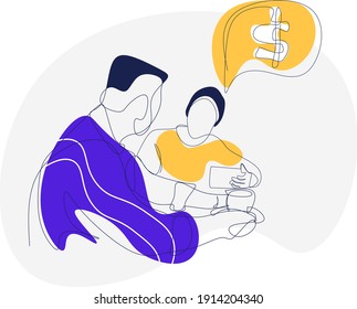 Refer a Friend Get Rewarded vector illustration, the concept of a man talking about business, perfect for web landing pages, banners, presentations, posters, social media marketing