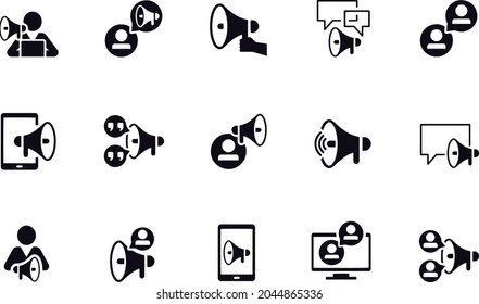 Refer a friend icon set vector design 