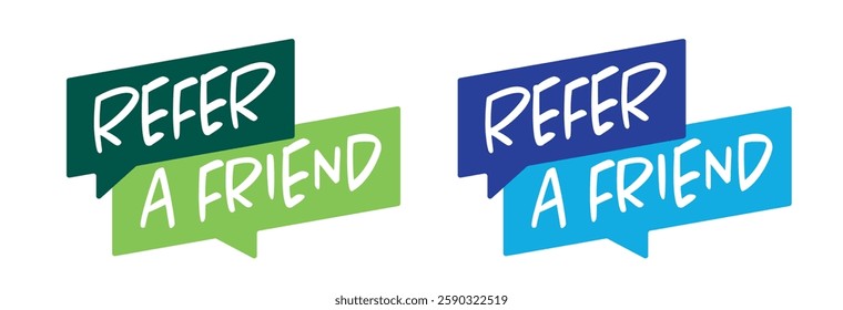 Refer a friend on speech bubble