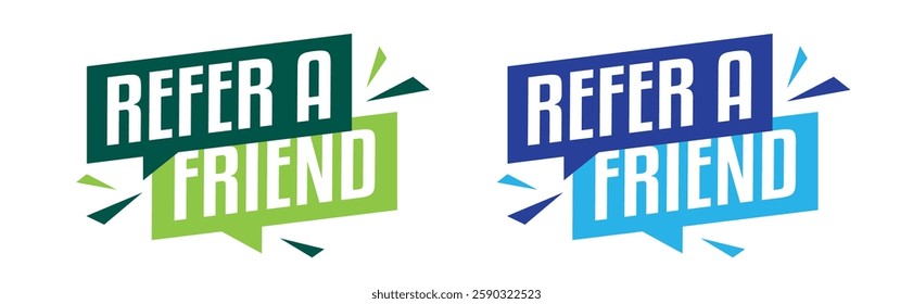 Refer a friend on speech bubble