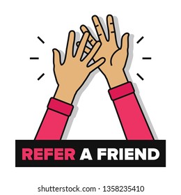 Refer a Friend Poster with High Five