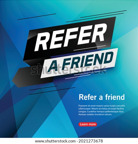 refer a friend poster vector template