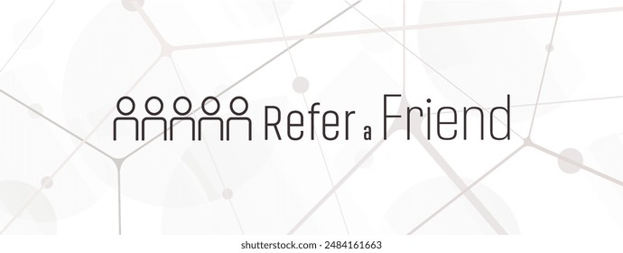 refer a friend sign on white background