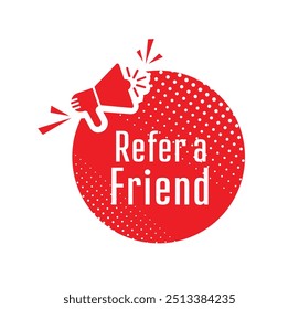 refer a friend text information sign