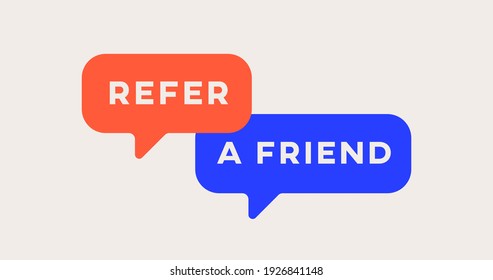 Refer a friend vector banner. Referral System.