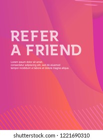 Refer a friend vector illustration concept background, can use for, landing page, template, ui, web, mobile app, poster, banner, flyer