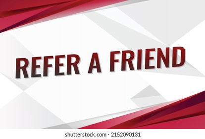 Refer a friend word concept vector illustration with red lines  modern futuristic style for landing page template ui web mobile app poster banner flyer background gift card coupon label wallpaper