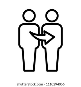 Refer icon, vector illustration
