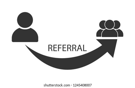 Referal Icon. Affiliate Program.