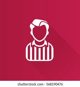 Referee avatar icon in Metro user interface color style. Sport football soccer