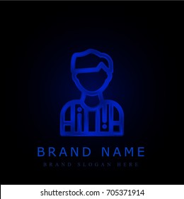 Referee blue chromium metallic logo